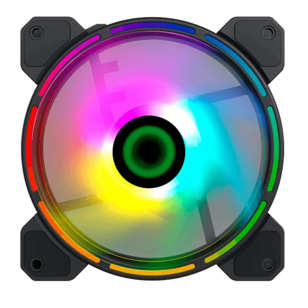 Cooler FAN Gamemax, 120mm, ARGB, Preto - FN-12RAINBOW-D - foto 1