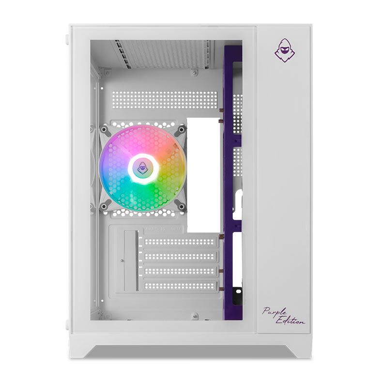 Gabinete Gamer Mancer CV100 Purple Edition, Mid-Tower, Lateral De Vidro, Com 3 Fans, Branco, MCR-CV1 - miniatura 4