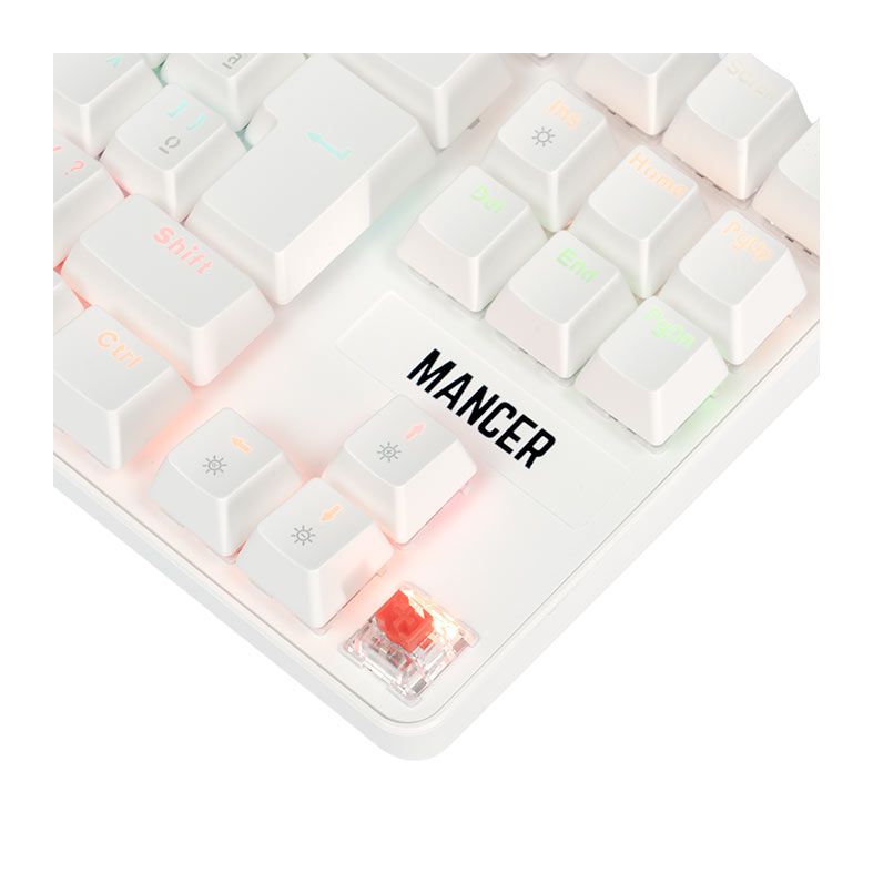 Teclado Mecanico Mancer Shade MK3, Rainbow, Switch Huano Vermelho, Branco, MCR-SHM3-WH01 - miniatura 2