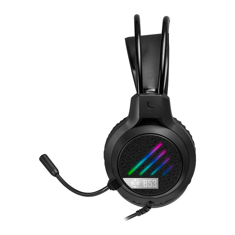 Headset Gamer TGT B53, Rainbow, Drivers 50mm, Preto, TGT-B53-RBW01 - miniatura 2
