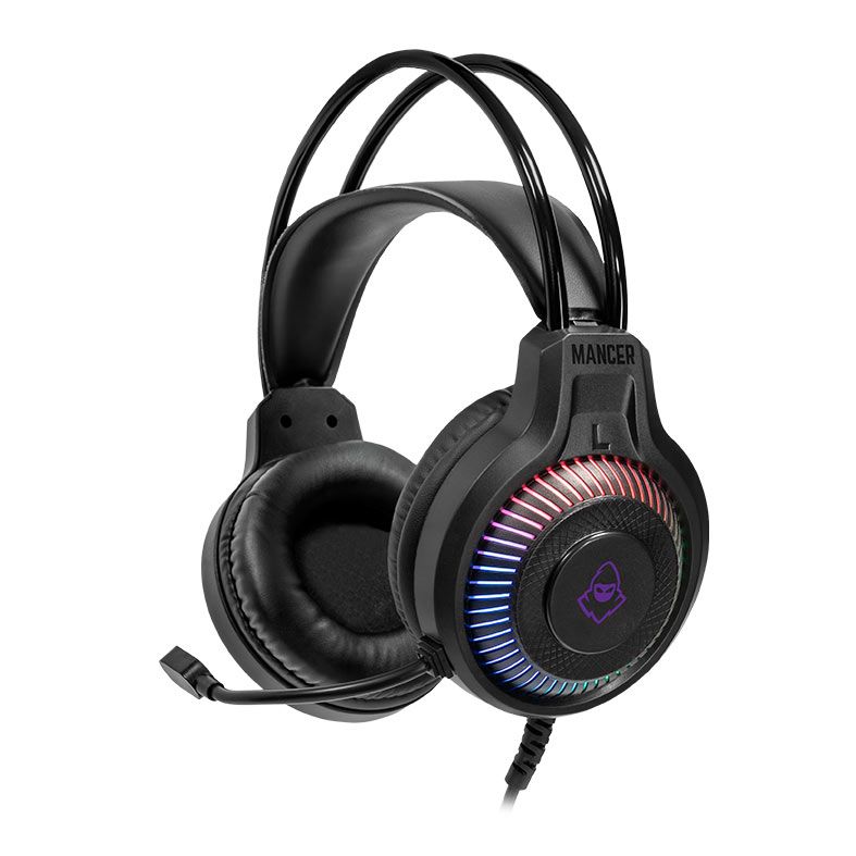 Headset Gamer Mancer Twilight S, Rainbow, Drivers 40mm, Preto, MCR-TLTS-RGB01 - foto 1