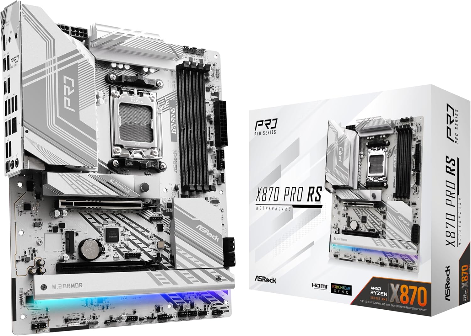 ASRock Placa Mãe X870 Pro RS AMD Ryzen Socket AM5 ATX DDR5 - foto 1
