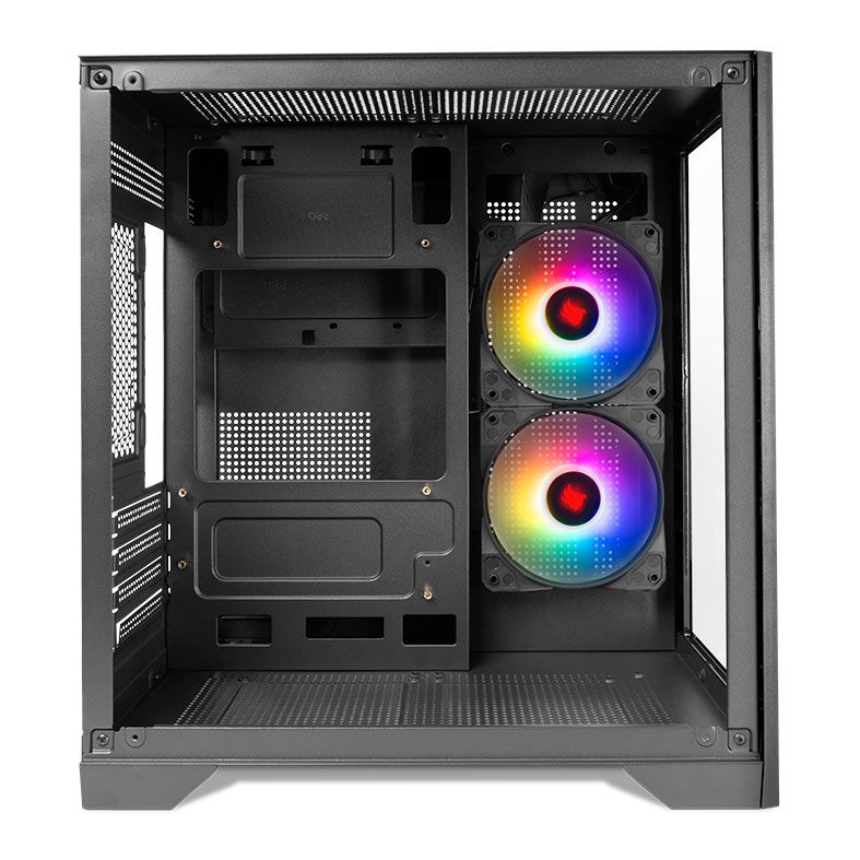 Gabinete Gamer Pichau HX110, Mini-Tower, Lateral de Vidro, Com 2 Fans, Preto, PG-HX110-BK - miniatura 2