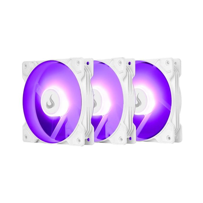 Kit C/3 Ventoinhas Rise Mode X 120mm ARGB Branco - RM-XLD-02-ARGB - miniatura 3