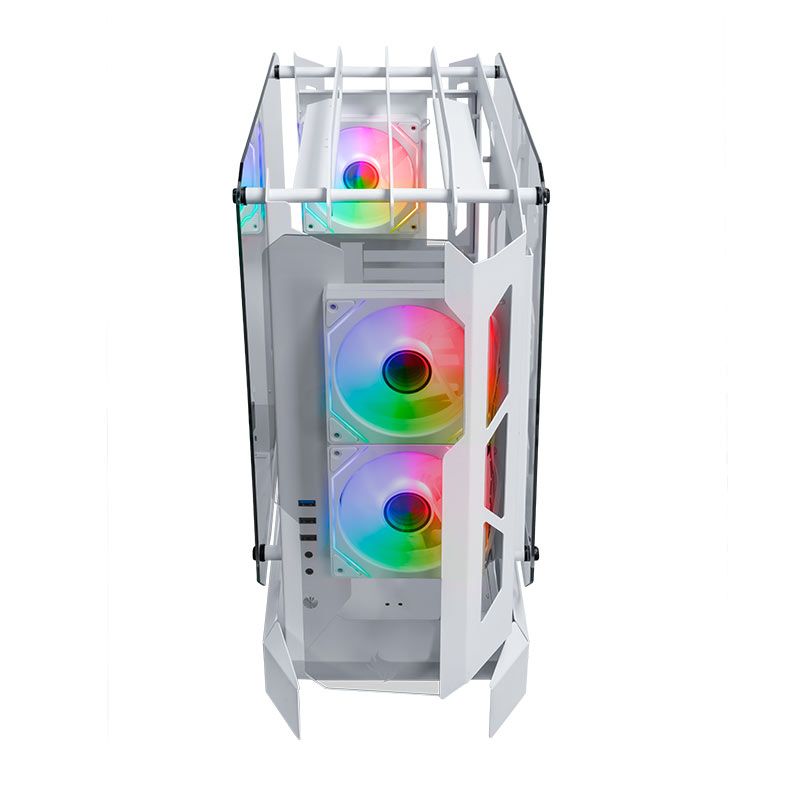Gabinete Gamer Pichau Odysseus, RGB, Mid-Tower, Lateral de Vidro, Com 3 Fans, Branco, PG-ODY-WH3F - miniatura 2