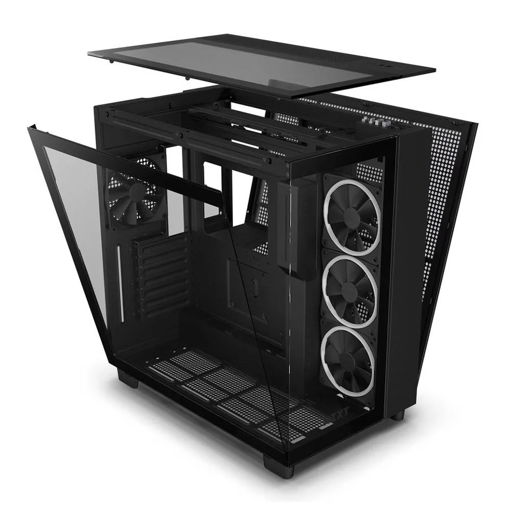 Gabinete Gamer NZXT H9 Elite, Mid Tower, RGB, ATX, Lateral, Frontal e Topo em Vidro, Preto - CM-H91EB-01 - miniatura 6