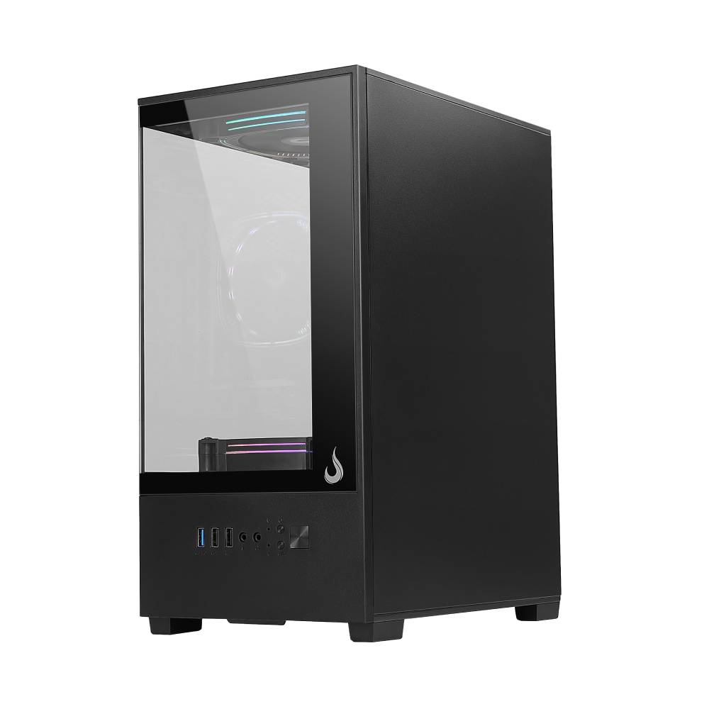 Gabinete Gamer Rise Mode Prisma Glass 01 Mid Tower Vidro Temperado USB 3.0 S/ Fans Preto - RM-CA-PRS-01-FB - miniatura 3