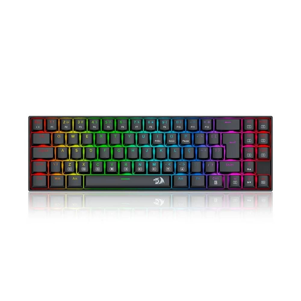 Teclado Mecânico Gamer Redragon Deimos Switch Marrom RGB Wireless ABNT2 - Preto - miniatura 3