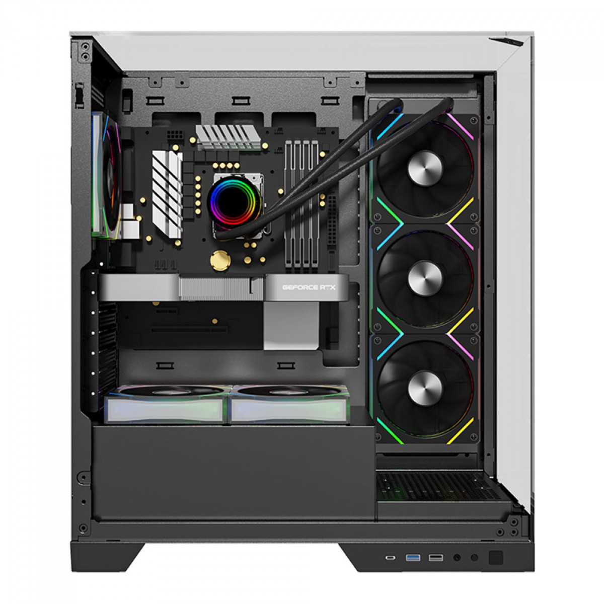 Gabinete Gamer Liketec Empire Dark, Mid Tower, Vidro Temperado, ATX, Sem Fonte, Sem Fans, Preto - miniatura 2