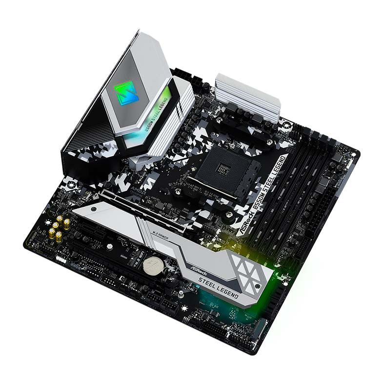 Placa Mae ASRock B550M Steel Legend DDR4 Socket AM4 Chipset AMD B550, B550M-STEEL-LEGEND - miniatura 3