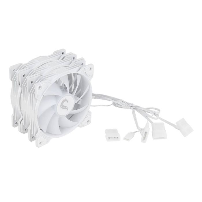 Kit C/3 Ventoinhas Rise Mode X 120mm ARGB Branco - RM-XLD-02-ARGB - miniatura 4