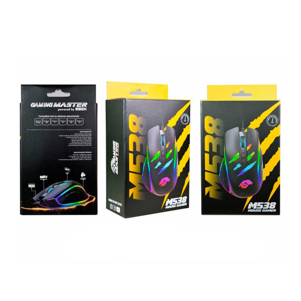 MOUSE GAMER KMEX GARRA RGB M538 - miniatura 4