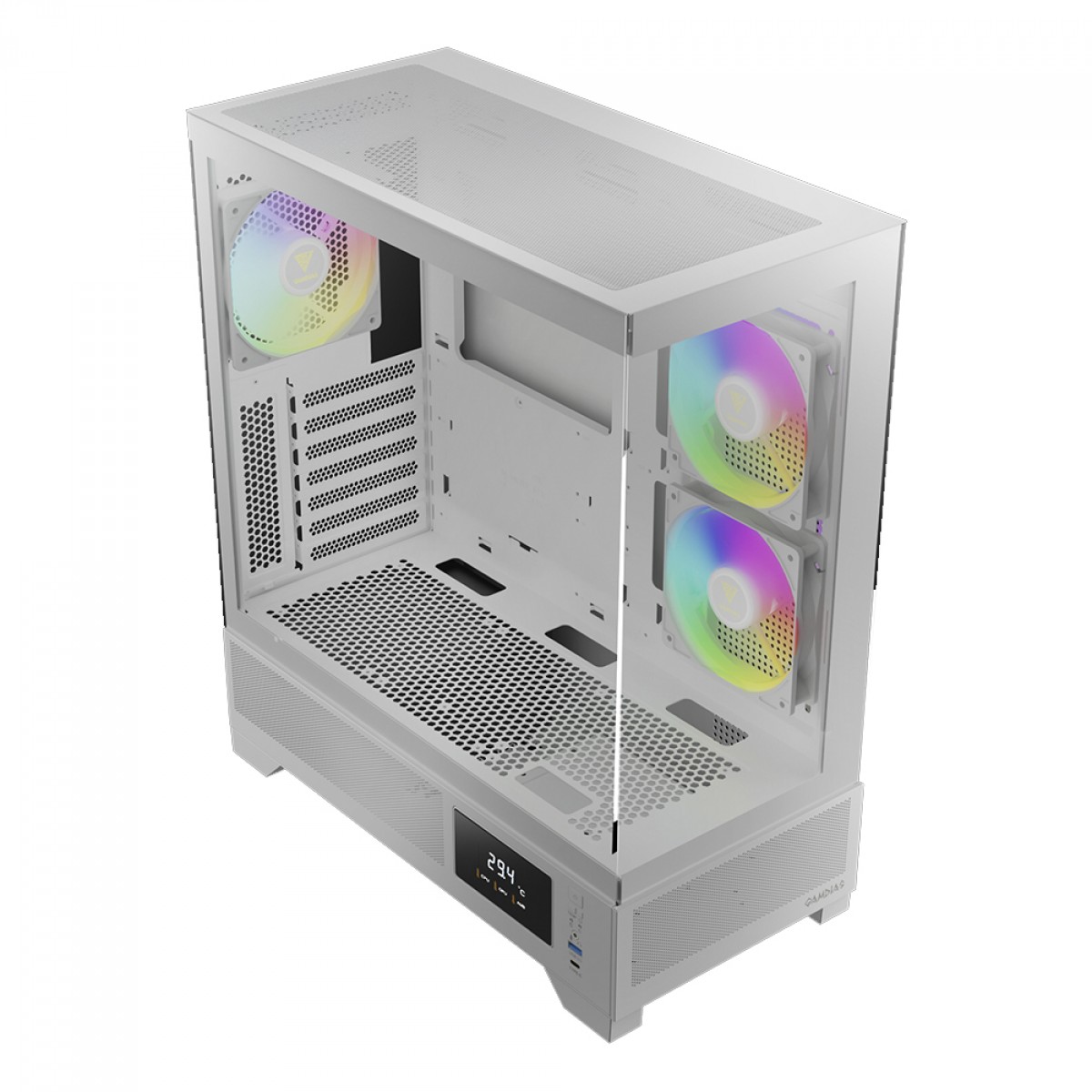 Gabinete Gamer Gamdias Atlas M1 WH, Mid Tower, Vidro Temperado, ATX, White, Sem Fonte, Com 3 Fans ARGB - miniatura 2