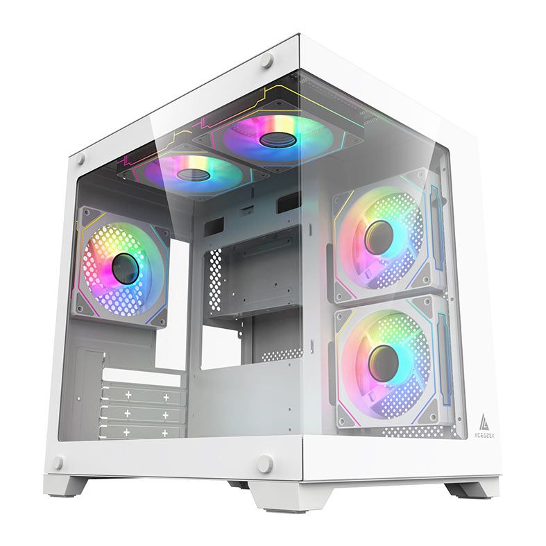 Gabinete Gamer Acegeek Vacancy L375, Mid-Tower, Lateral de Vidro, Branco, AG-VACANCY-L375-WH - foto 1
