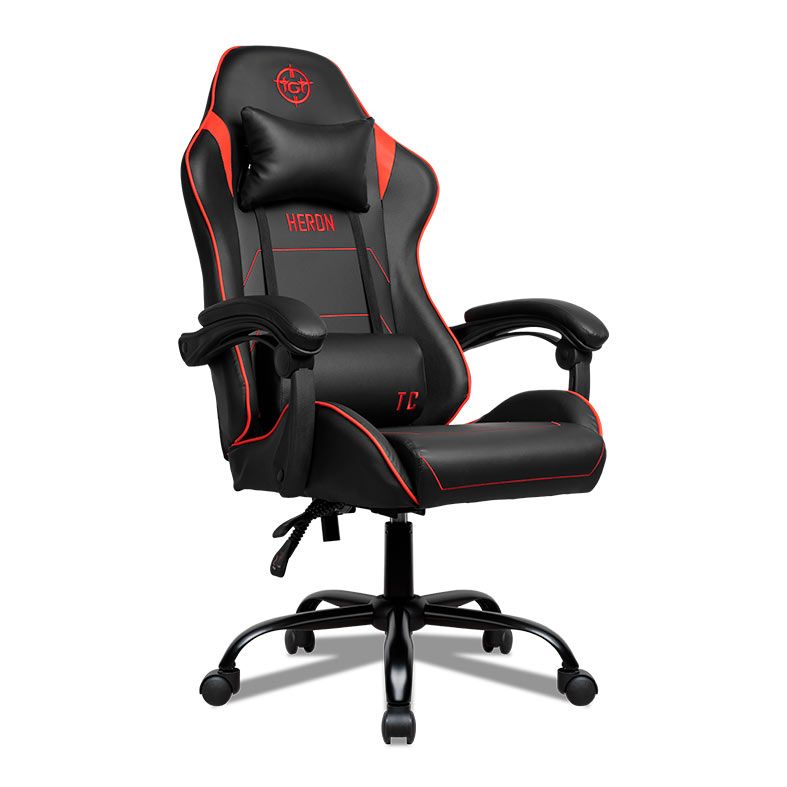 Cadeira Gamer TGT Heron TC, Espuma Moldada, Preto e Vermelho, TGT-HRTC-BR02 - foto 1