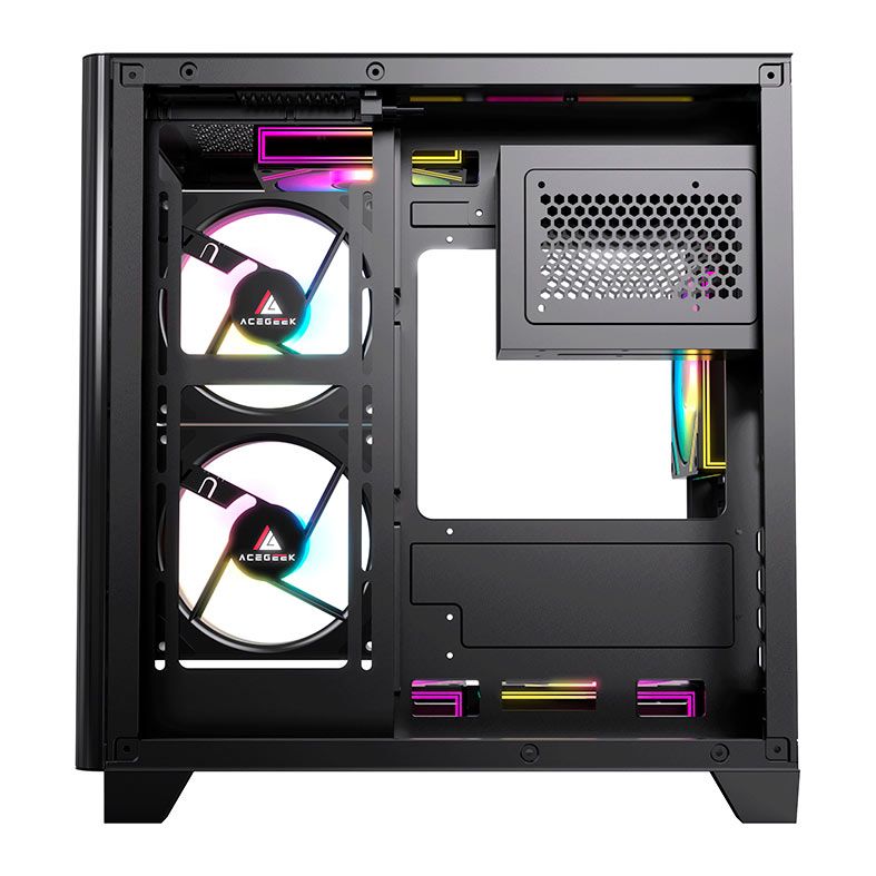 Gabinete Gamer Acegeek Arcane, Mid-Tower, Lateral de Vidro, Preto, AG-ARCANE-BK - miniatura 9