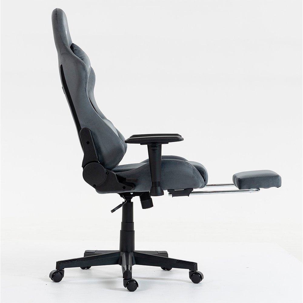 Cadeira Gamer Rise Mode X02, Ângulo Ajustável, Braço 2D, Apoio Para os Pés Retrátil, Cinza Fabric - RM-CG-X02-GR-FBC - miniatura 6