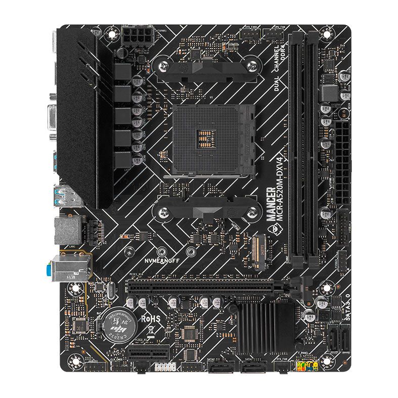Placa Mae Mancer A520M DX, DDR4, Socket AMD AM4, M-ATX, Chipset AMD A520, MCR-A520M-DXV4 - foto 1
