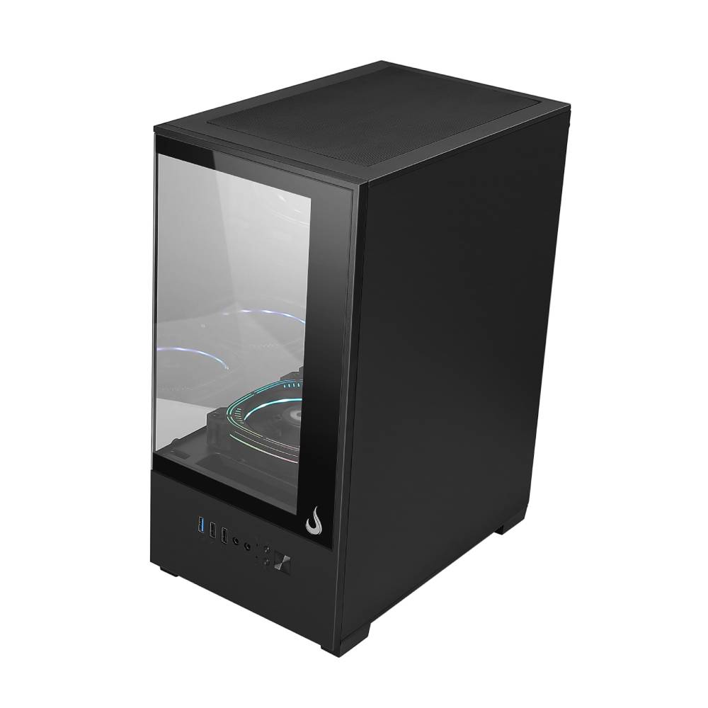 Gabinete Gamer Rise Mode Prisma Glass 01 Mid Tower Vidro Temperado USB 3.0 S/ Fans Preto - RM-CA-PRS-01-FB - miniatura 6