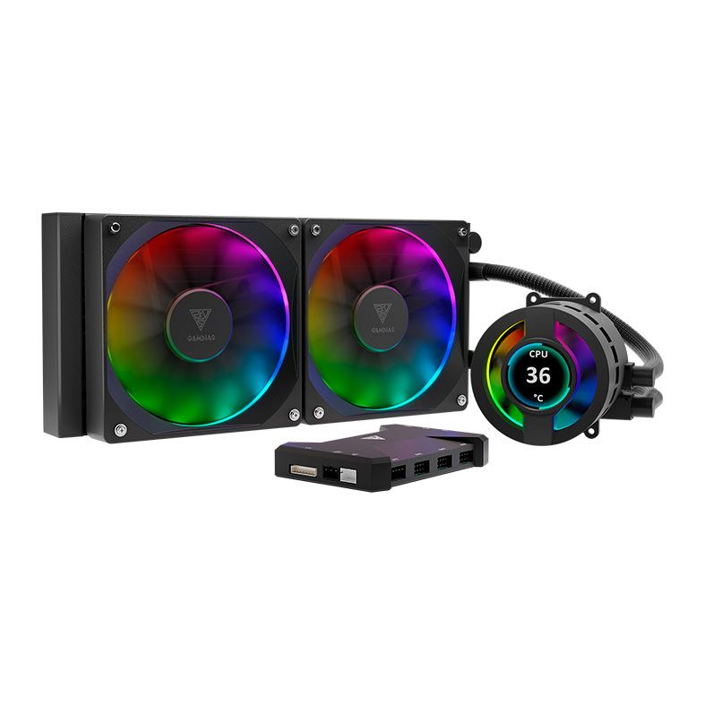 Water Cooler Gamdias Chione P3 240U, RGB, 240mm, Preto, CHIONE-P3-240U - foto 1