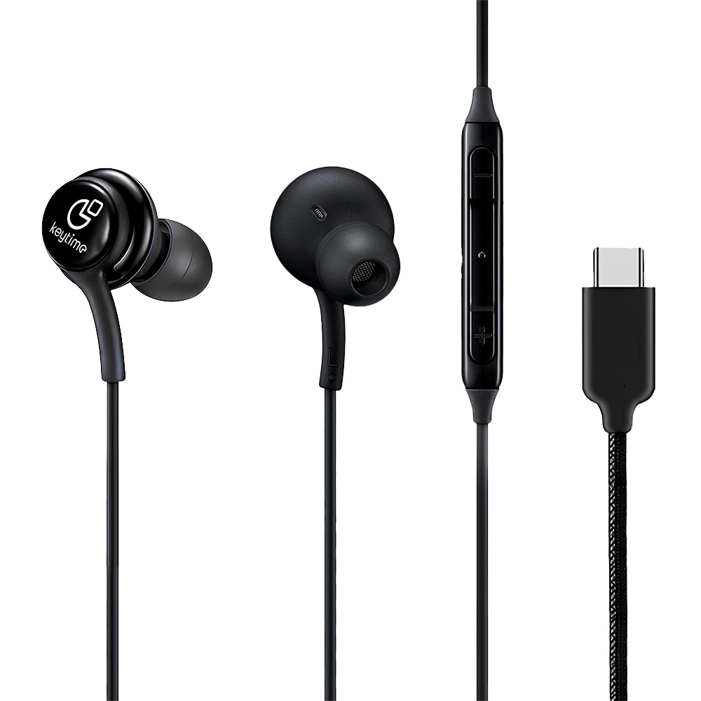 Fone de Ouvido Keytime Soundwave USB Tipo C c/ Mic Preto - miniatura 3
