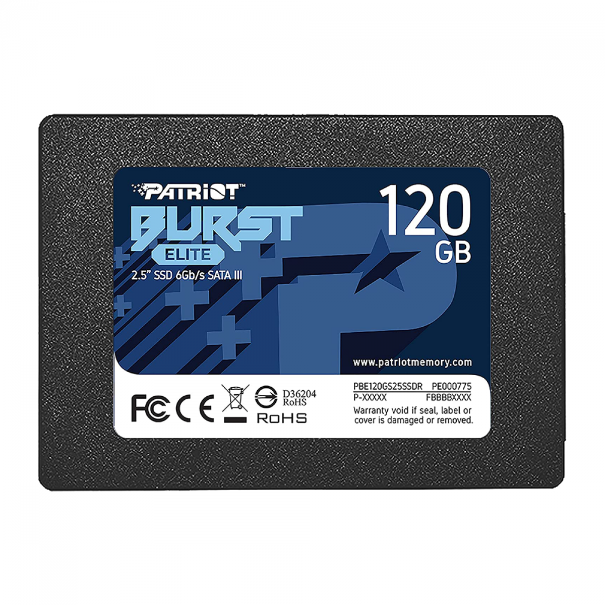 SSD Patriot Burst Elite, 120GB, Sata III, Leitura 450MB/s e Gravação 320MB/s, PBE120GS25SSDR - foto 1
