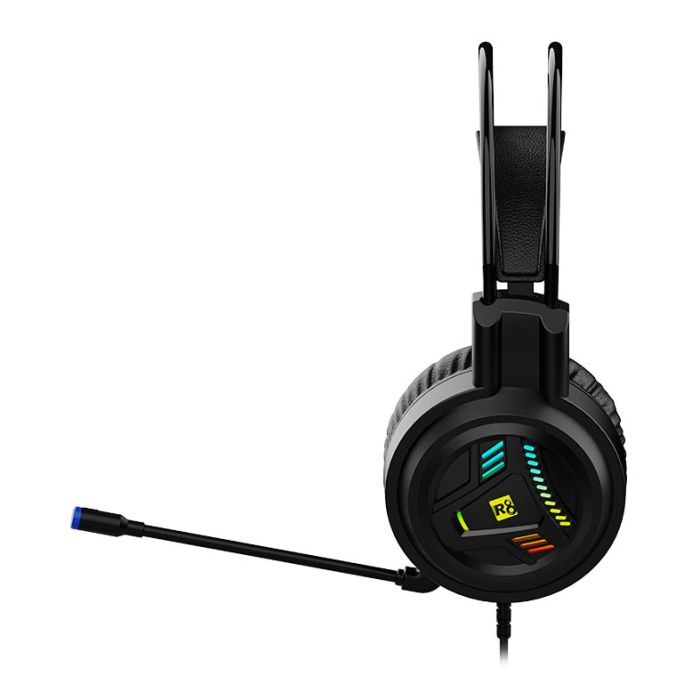 Headset Gamer R8 H05, Drivers 50mm, USB, Preto, R8-H05-RBW - miniatura 4