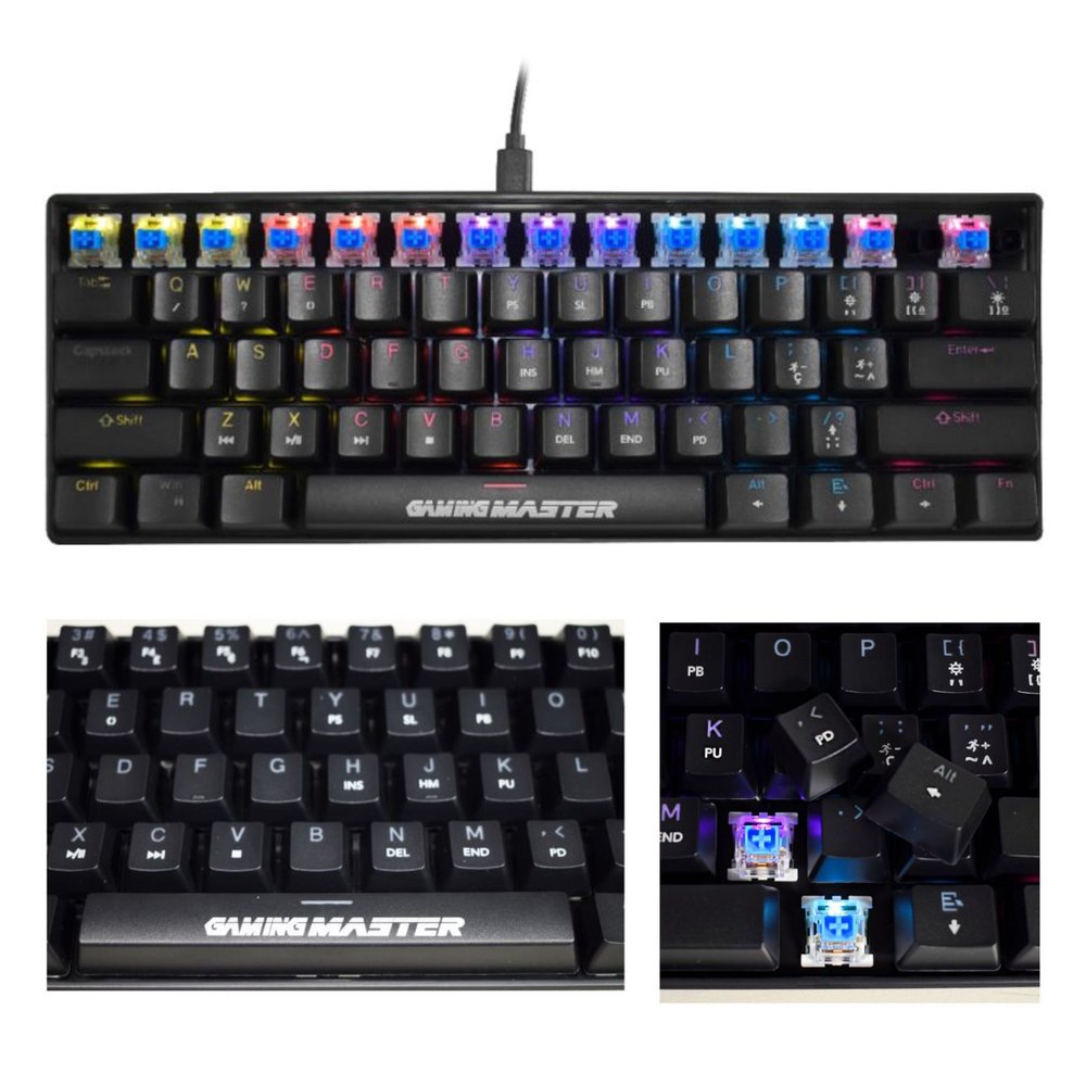 TECLADO KMEX MECANICO GAMER SPECTRAFURY PRETO KBL8 RGB - miniatura 2