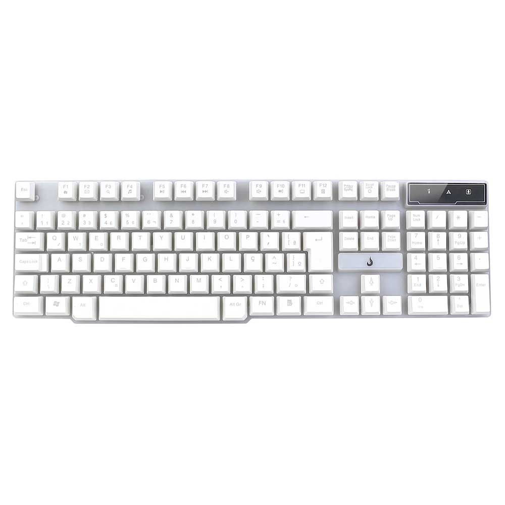Teclado Semi Mecânico Rise Mode G1 Rainbow C/Fio Branco - RM-TG-01-FW - miniatura 3