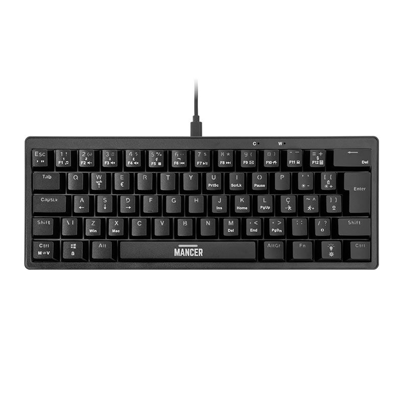 Teclado Mecanico Mancer Zarion, Rainbow, ABNT2, Switch Vermelho, Preto, MCR-ZRN-RBW01 - miniatura 3