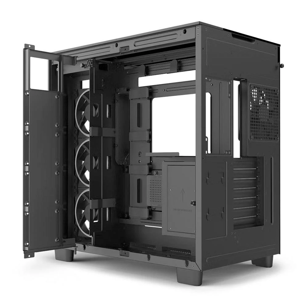 Gabinete Gamer NZXT H9 Elite, Mid Tower, RGB, ATX, Lateral, Frontal e Topo em Vidro, Preto - CM-H91EB-01 - miniatura 7