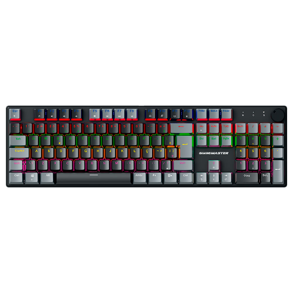 TECLADO K-MEX MECANICO GAMER SHADOWSCOPE KHY628 PRETO E CINZA - foto 1