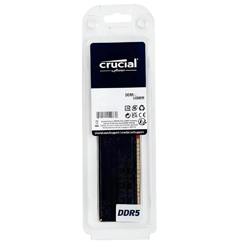 Memoria Crucial, 8GB (1x8GB), DDR5, 4800MHz, C40, Preto, CT8G48C40U5 - miniatura 3