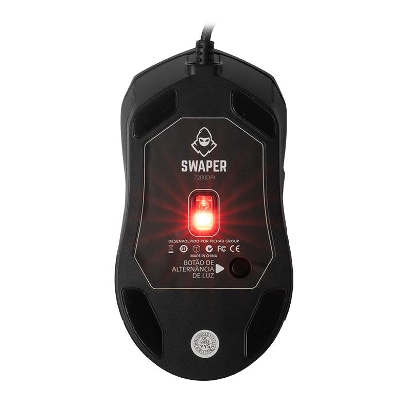 Mouse Gamer Mancer Swaper, RGB, 7200DPI, 5 Botoes, Preto, MCR-SWPR-BL01 - miniatura 4