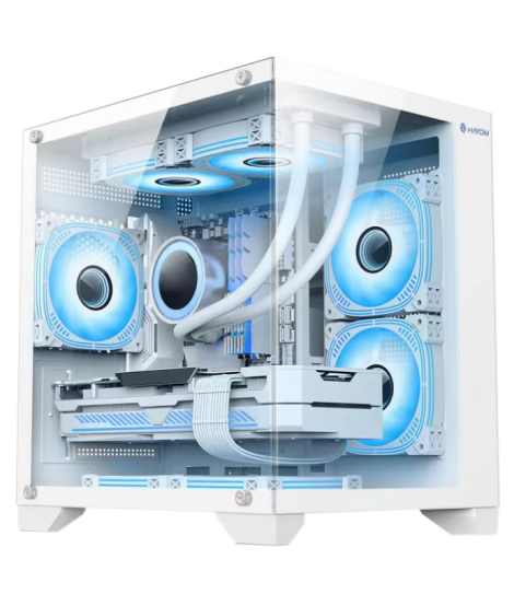 Gabinete Cubo Gamer Hayom Com 3 Fans RGB - GB1791 Branco - foto 1