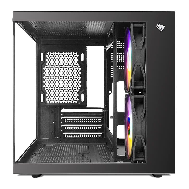 Gabinete Gamer Pichau Atom X, Mini-Tower, Lateral de Vidro, Com 2 Fans, Preto, PG-ATOMX-BK - miniatura 3