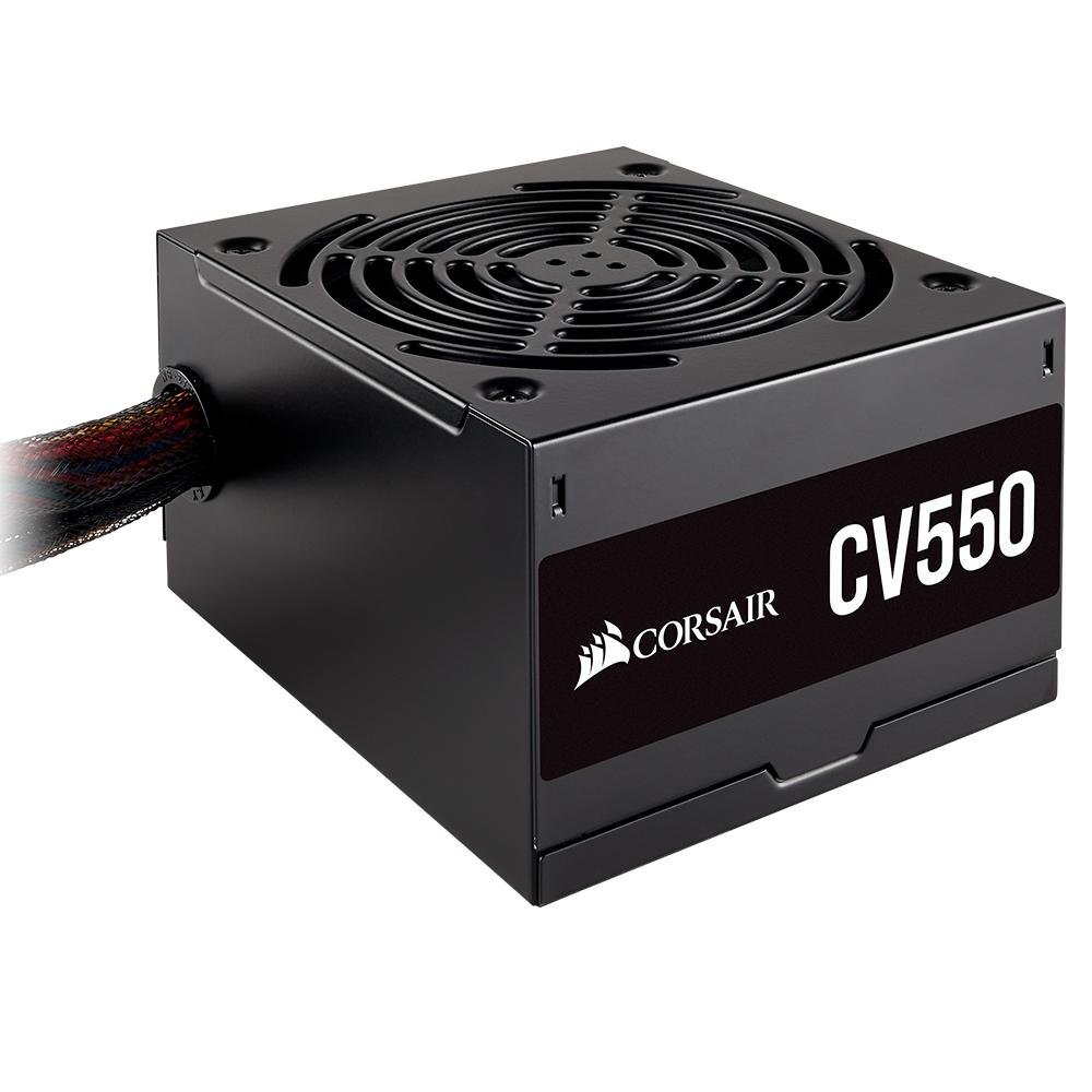 Fonte Corsair CV550, 550W, 80 Plus Bronze, PFC Ativo, Com cabo, Preto - CP-9020210-BR - foto 1