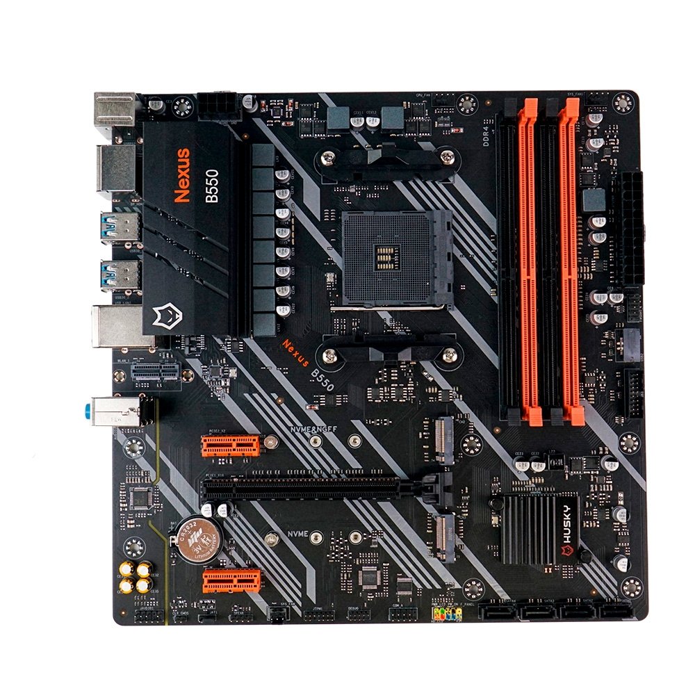 Placa-Mãe Husky Nexus B550, M.2 NVMe, DDR4 3200MHz, Ryzen 5000/3000, Micro-ATX, HDMI/DP, 64GB Dual Channel - HPM550 - foto 1