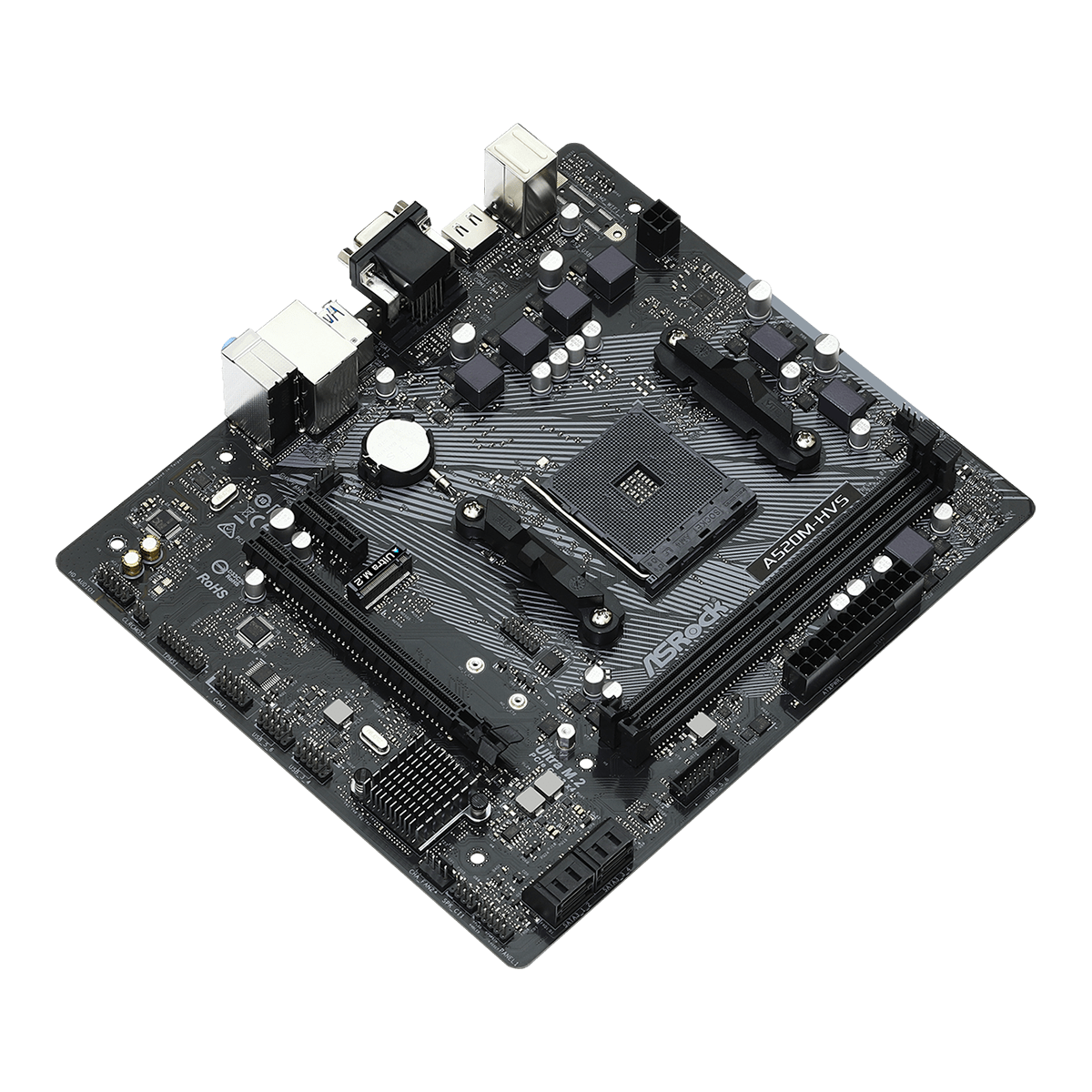 Placa Mae ASRock A520M-HVS A520 AMD AM4 mATX DDR4 - miniatura 3