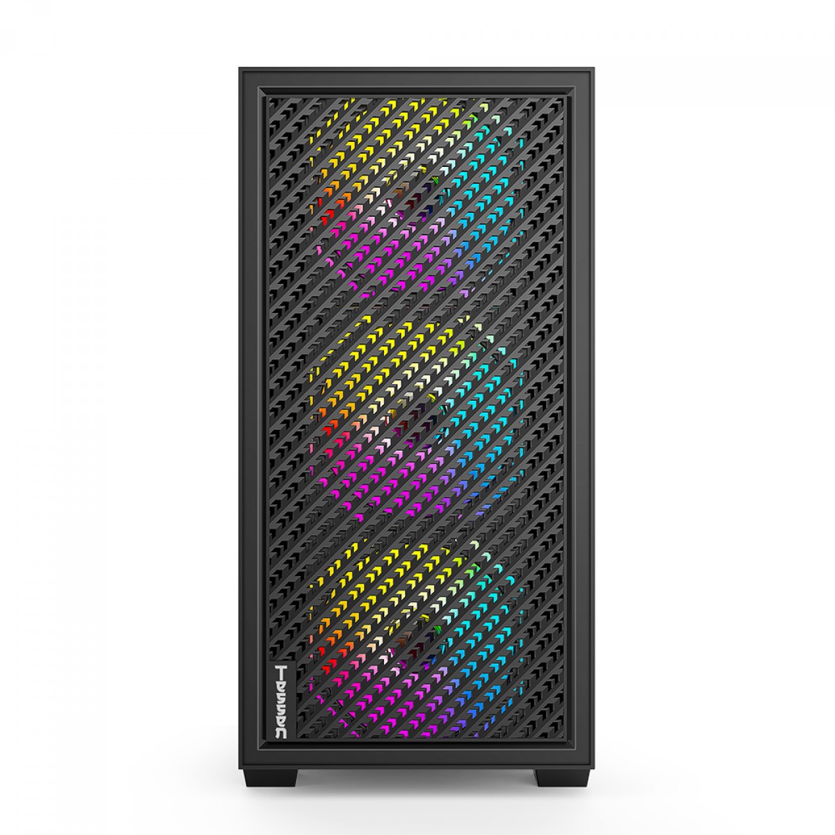 Gabinete Gamer Ninja Tessen, Mid Tower, Vidro Temperado, M-ATX, Com 3 Fans Rainbow, Sem Fonte, Preto, GN-CS-MTBSF - miniatura 3