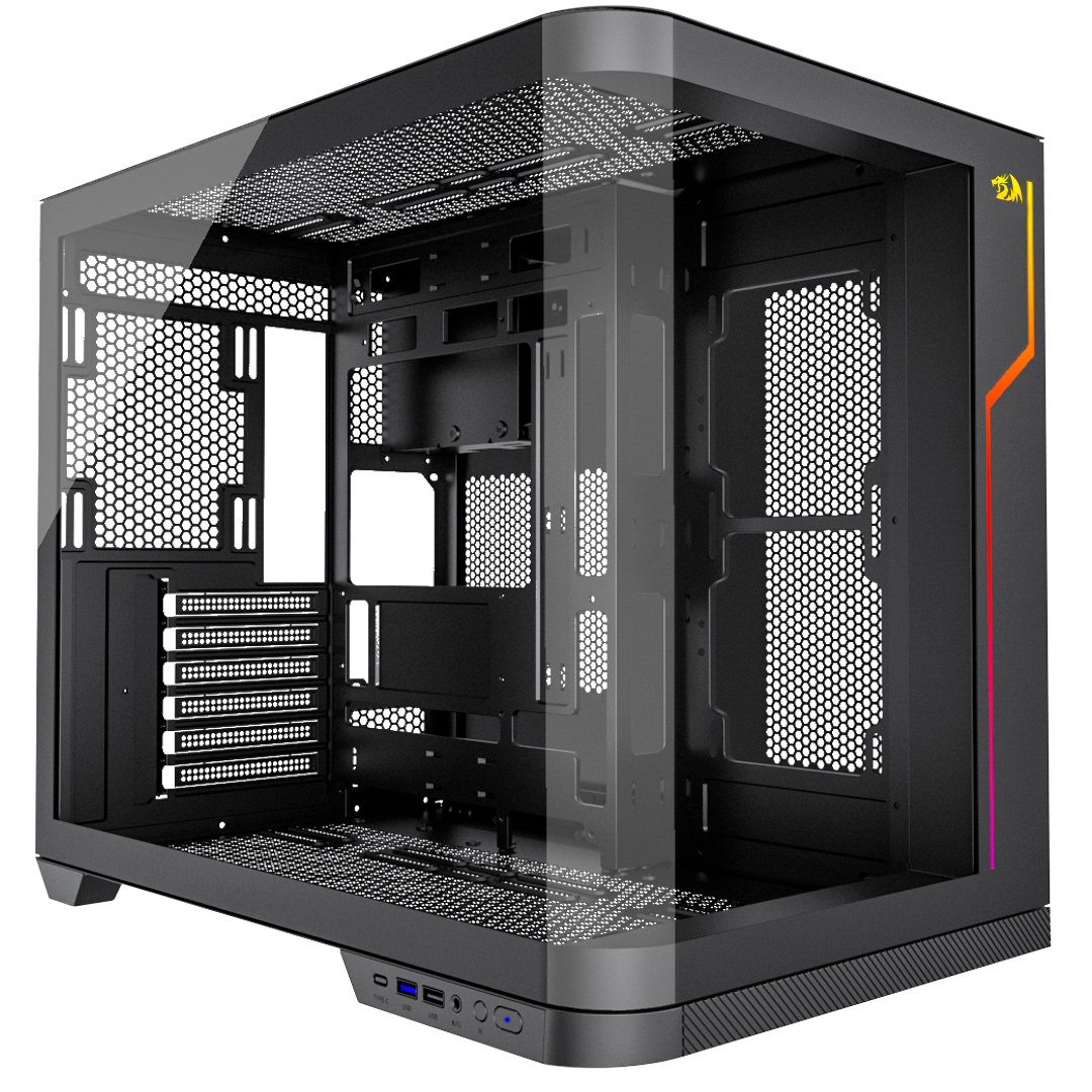 Gabinete Redragon Wideload Extreme Vidro Curvo Preto - Sem Fans - miniatura 2