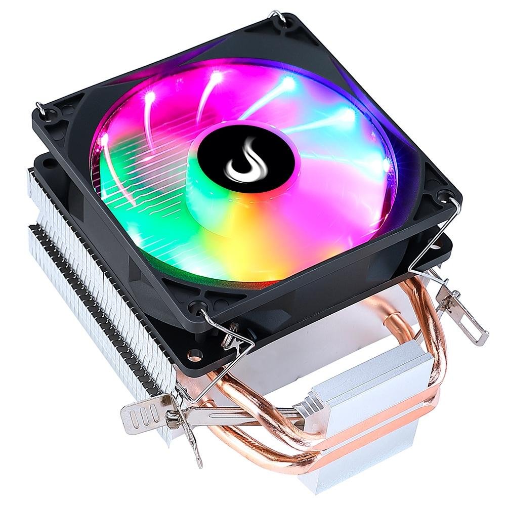 Air Cooler Gamer Rise Mode Z5, LED Rainbow, AMD/Intel, 90mm - miniatura 3