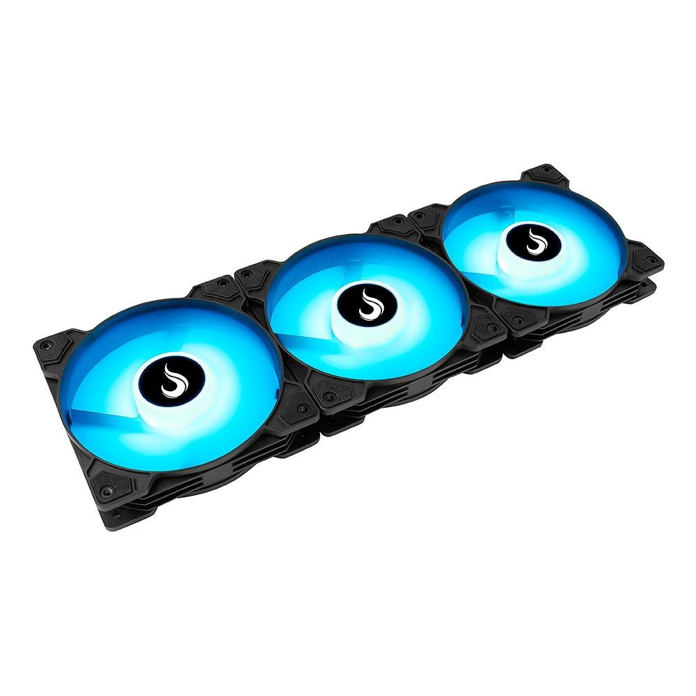 Kit Cooler Gabinete Rise Mode X Led C/ 3x Fans 120mm 1200 RPM ARGB - RM-XLD-01-ARGB - miniatura 7