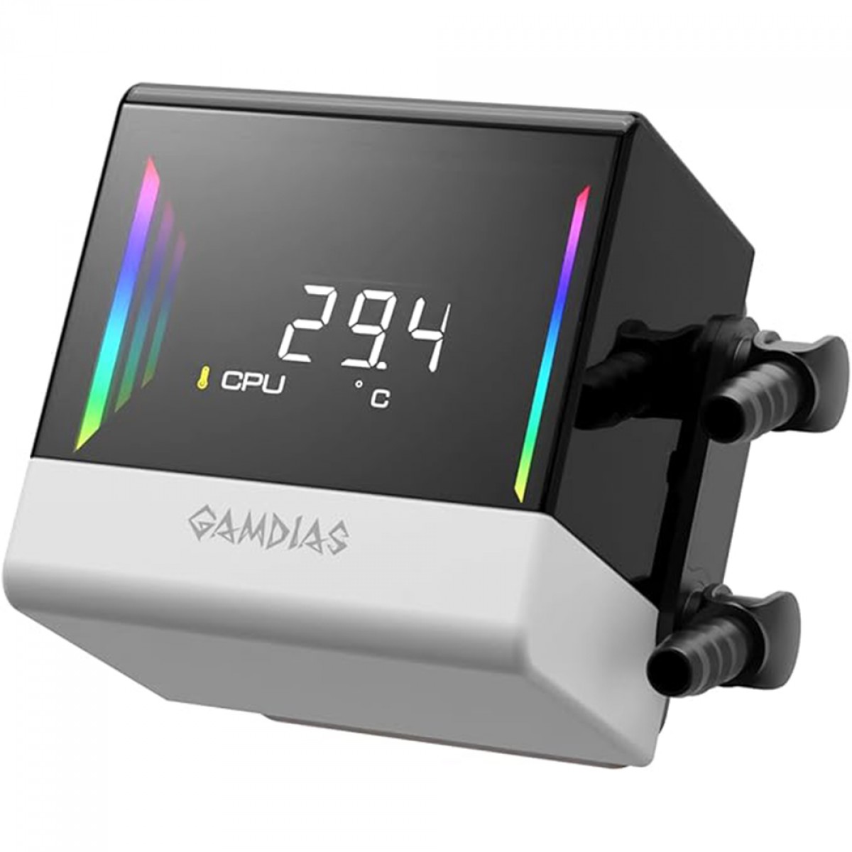 Water Cooler Gamdias Chione E4-240 WH, ARGB, 240mm, Display Digital, Intel-AMD, White - miniatura 3