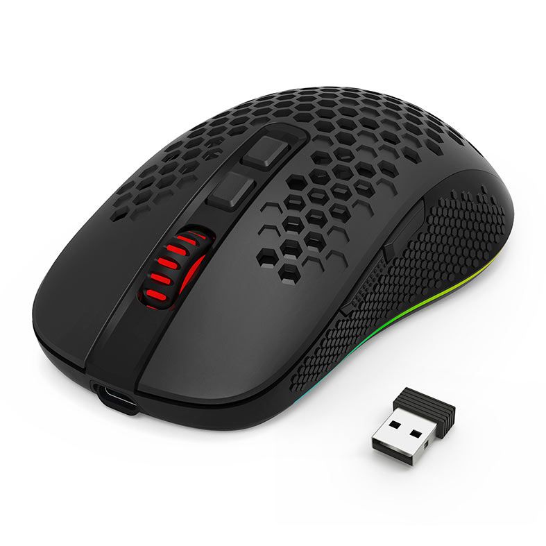 Mouse Redragon Hana, RGB, 7200DPI, 7 Botoes, Wireless, Preto, M694-RGB - miniatura 4