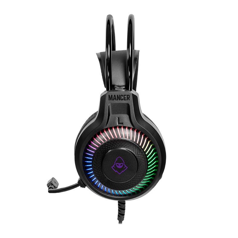 Headset Gamer Mancer Twilight S, Rainbow, Drivers 40mm, Preto, MCR-TLTS-RGB01 - miniatura 3
