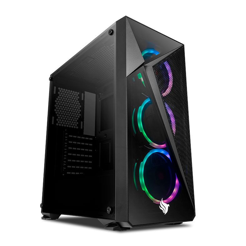 Gabinete Gamer Pichau Lark Vidro Temp Preto, PG-LK-01 - foto 1