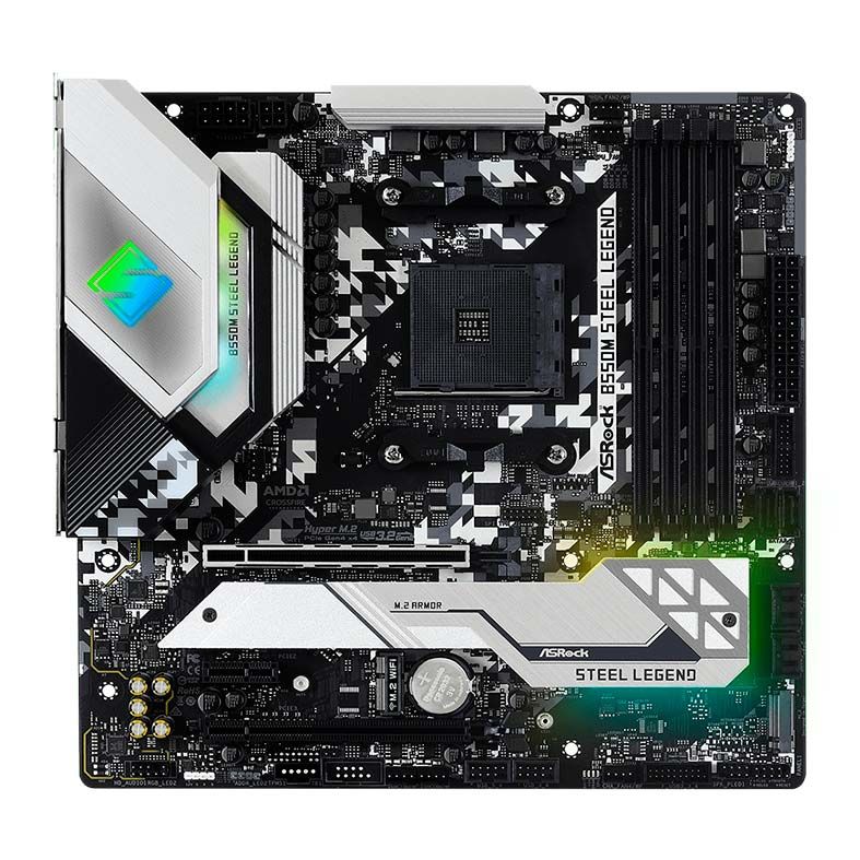 Placa Mae ASRock B550M Steel Legend DDR4 Socket AM4 Chipset AMD B550, B550M-STEEL-LEGEND - miniatura 2