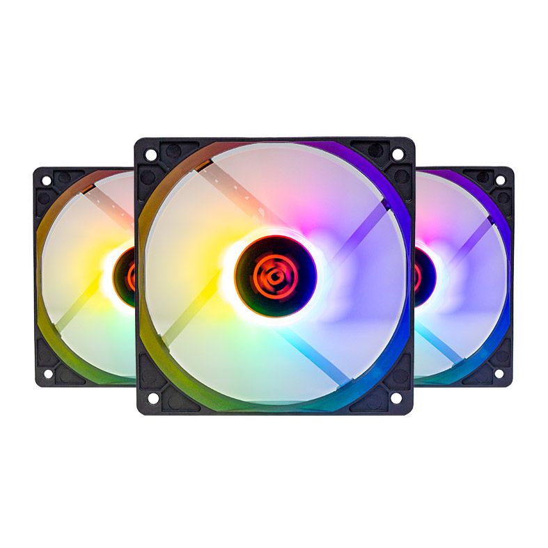 Kit Ventoinhas TGT Unger, Rainbow, 3x120mm, TGT-UGR-BLRBW - foto 1