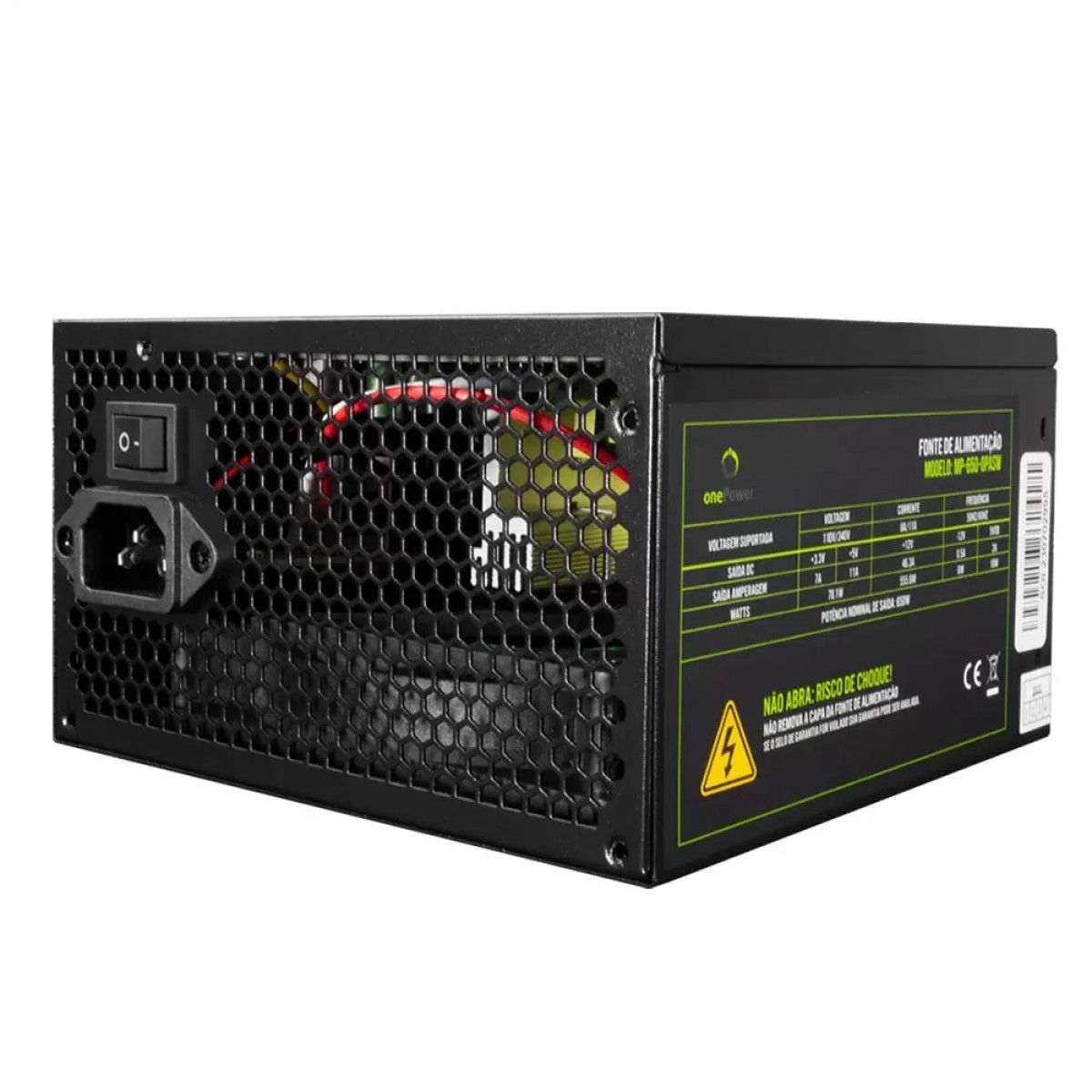 Fonte One Power, 650W, PFC Ativo, Black, MP-650-OPASW - foto 1